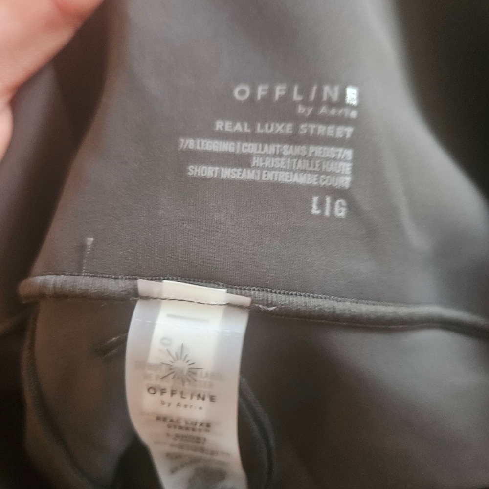 Aerie OFFLINE Real Luxe Street 7/8 Leggings Hi-Rise Gray Activewear - Picture 3 of 3